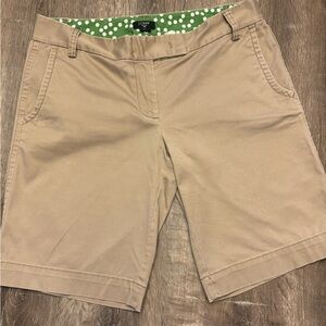 J. Crew Women’s City Fit Khaki Bermuda Shorts - Tan